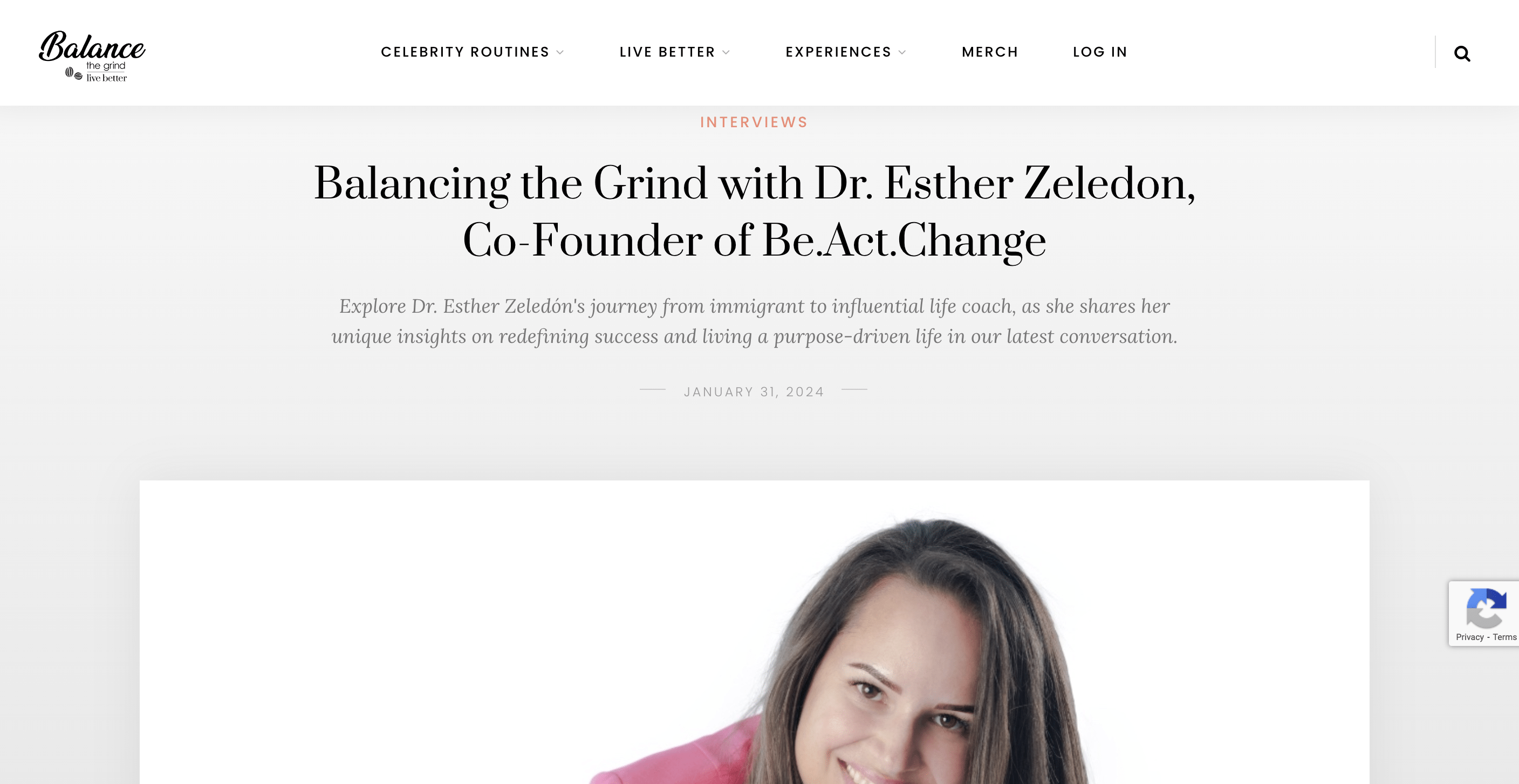 Balance the Grind Esther Zeledon article